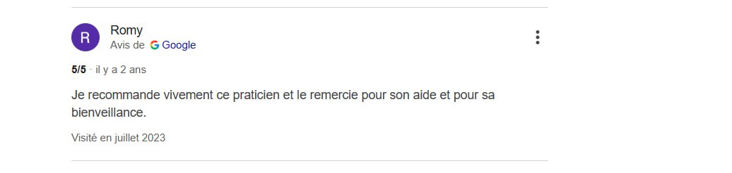 Avis Google patient 7 — Gérald Bovet psychothérapeute